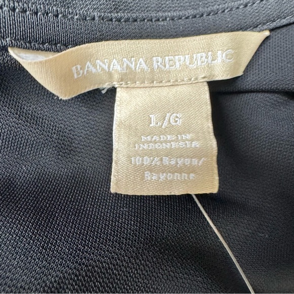 Banana Republic Black Faux Wrap Dress Size Large NWT Brand New - Picture 4 of 7